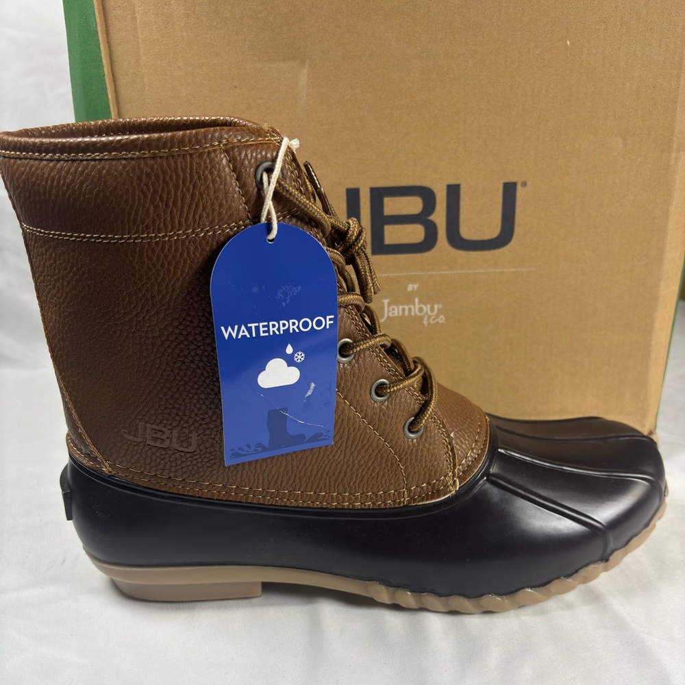 NWT JBU by Jambu Men Classic Duck‎ Lace UP Maine Waterproof Boots Fur